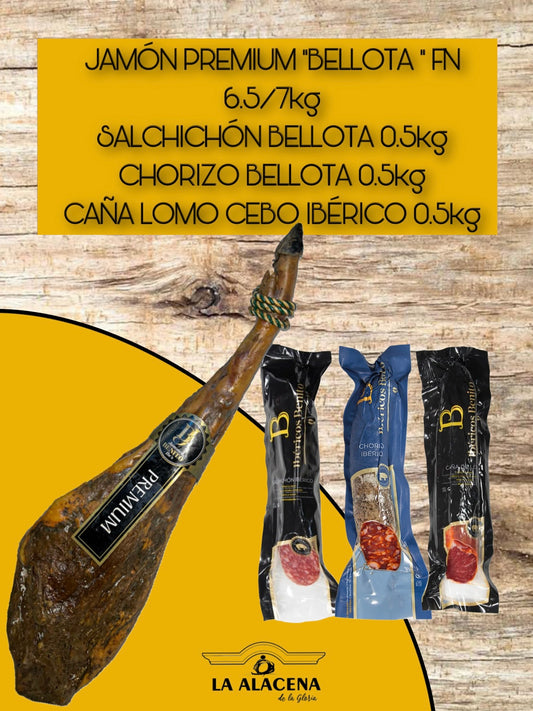 LOTE JAMÓN PREMIUM "BELLOTA" FN